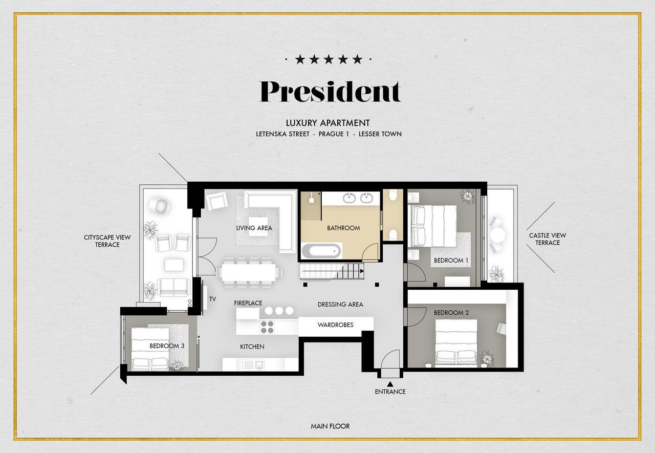 President Apt By Prague Castle, Views Exterior foto